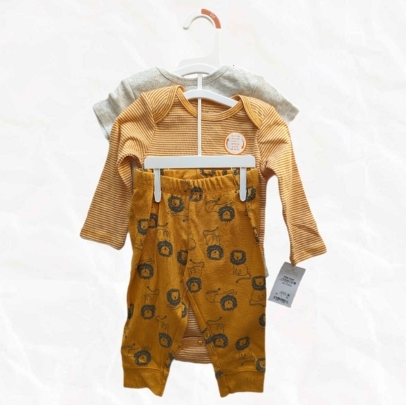 NWT Carter's Roar 2 Onesies, Pair of Pants 3pc Set - size 9M - Picture 2 of 6
